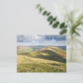Uitzicht van Mam Tor, Peak District souvenir foto Briefkaart (Staand voorkant)