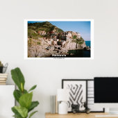 Uitzicht van Manarola Panorama Poster (Thuiskantoor)