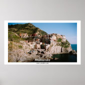 Uitzicht van Manarola Panorama Poster (Voorkant)