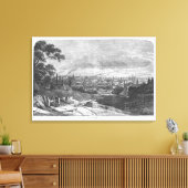 Uitzicht van Manchester, gegraveerd door T.Gustyne Canvas Afdruk (Insitu (Woonkamer))