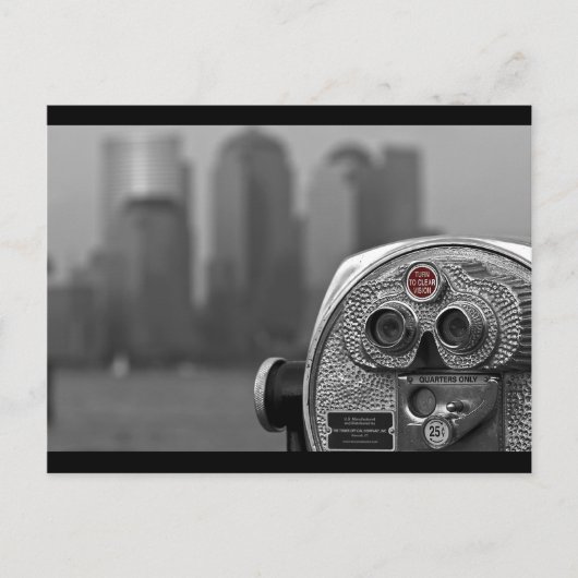 Uitzicht van Manhattan Black en White Briefkaart (Voorkant)