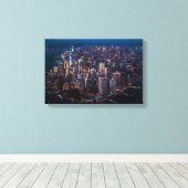 Uitzicht van Manhattan Canvas Afdruk (Insitu (Houten vloer))
