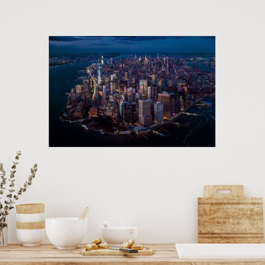 Uitzicht van Manhattan Poster (Keuken)