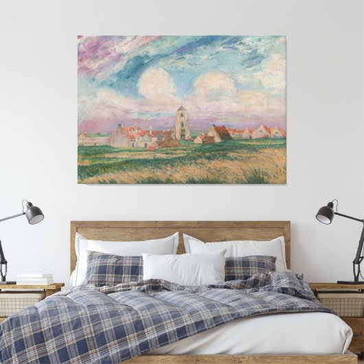 Uitzicht van Mariakerke Canvas Afdruk (Insitu (Slaapkamer))