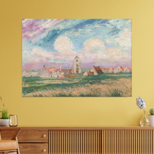 Uitzicht van Mariakerke Canvas Afdruk (Insitu (Woonkamer))