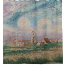 Uitzicht van Mariakerke Douchegordijn