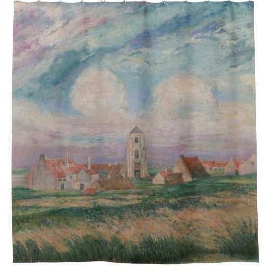 Uitzicht van Mariakerke Douchegordijn (Voorkant)