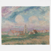 Uitzicht van Mariakerke Fleece Deken (Voorkant (Horizontaal))