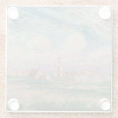 Uitzicht van Mariakerke Glazen Onderzetter (Achterkant)