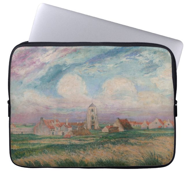 Uitzicht van Mariakerke Laptop Sleeve (Voorkant)
