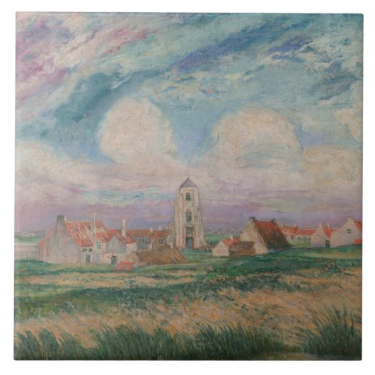 Uitzicht van Mariakerke Tegeltje (Voorkant)