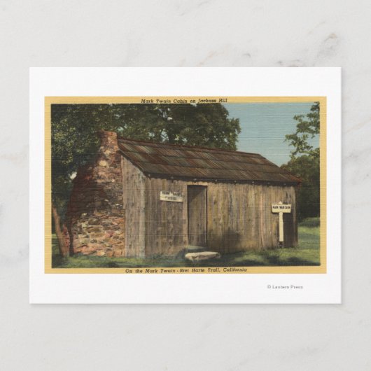 Uitzicht van Mark Twain Cabin op Jackass Hill Briefkaart (Voorkant)