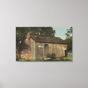 Uitzicht van Mark Twain Cabin op Jackass Hill Canvas Afdruk