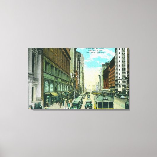 Uitzicht van Market Street van Grant Street Canvas Afdruk (Voorkant)
