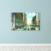 Uitzicht van Market Street van Grant Street Canvas Afdruk (Insitu (Houten vloer))