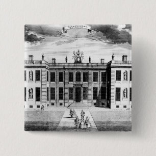 Uitzicht van Marlborough House in Pall Mall Vierkante Button 5,1 Cm