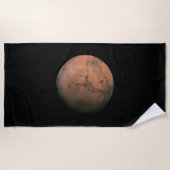 Uitzicht van Mars (het Rode Planet) Beach Towel Strandlaken (Voorkant)