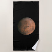 Uitzicht van Mars (het Rode Planet) Beach Towel Strandlaken (Voorkant)