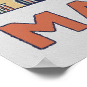 Uitzicht van Marseille illustratie Frankrijk Poster (Hoek)