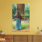 Uitzicht van Mary van de Yosemite Natives die Canvas Afdruk (Insitu (Woonkamer))