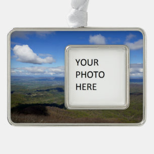 Uitzicht van Mary's Rock Verzilverd Omlijst Ornament