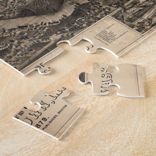 Uitzicht van Massachusetts in 1879 Legpuzzel (Zijkant)