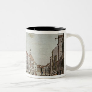 Uitzicht van Mauer Strasse, Berlijn, 1776 Tweekleurige Koffiemok