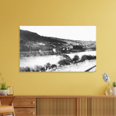 Uitzicht van Maupin, Oregon en Deschutes Canvas Afdruk (Insitu (Woonkamer))