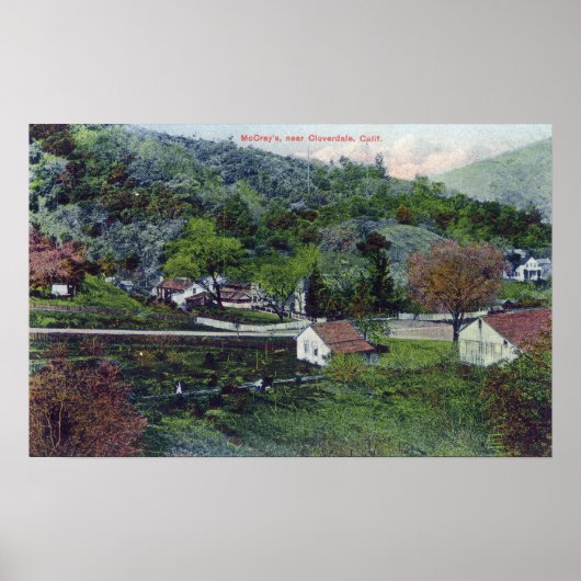 Uitzicht van McCray'sCloverdale, CA Poster (Voorkant)