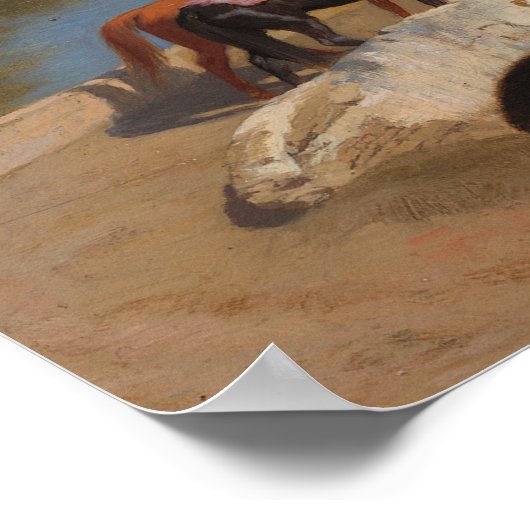 Uitzicht van Medinet El-Fayoum van Jean-Léon Gérôm Poster (Hoek)