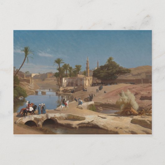 Uitzicht van Medinet Gr-Fayoum Briefkaart (Voorkant)