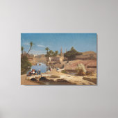 Uitzicht van Medinet Gr-Fayoum Canvas Afdruk (Voorkant)