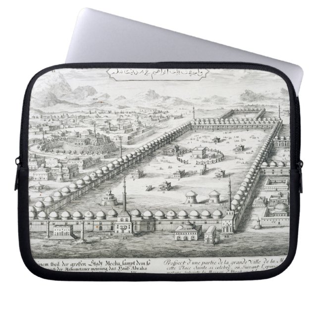 Uitzicht van Mekka, van "Entwurf einer histischen  Laptop Sleeve (Voorkant)