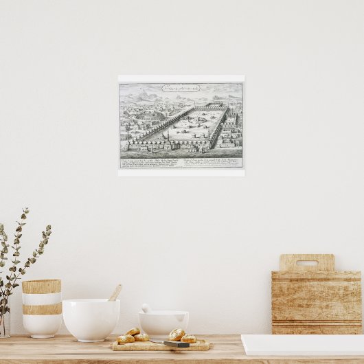 Uitzicht van Mekka, van "Entwurf einer histischen  Poster (Keuken)