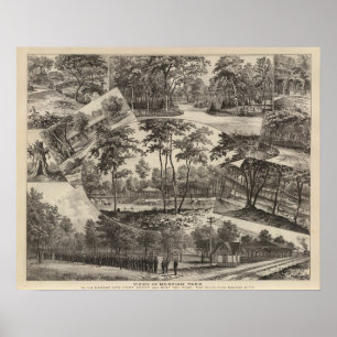 Uitzicht van Merriam Park, Kansas Poster