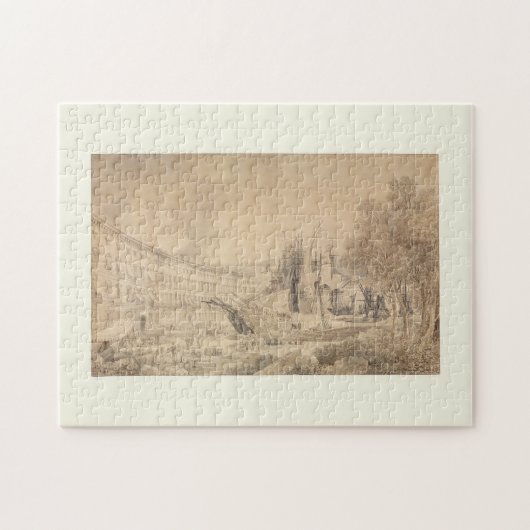 Uitzicht van Messina Harbour - Louis Francois Cass Legpuzzel (Horizontaal)