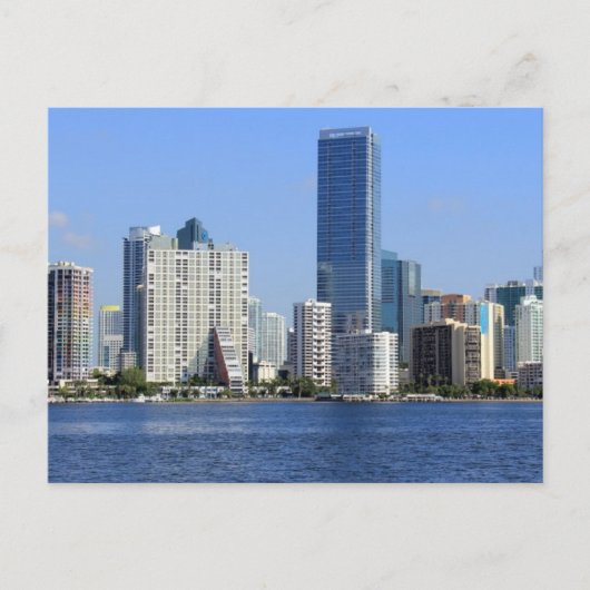 Uitzicht van Miami Skyline Briefkaart (Voorkant)