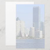 Uitzicht van Miami Skyline Briefpapier (Voorkant / Achterkant)
