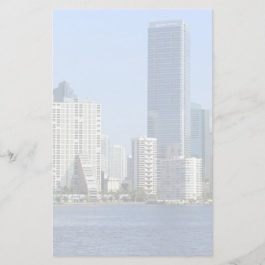 Uitzicht van Miami Skyline Briefpapier (Voorkant)