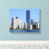Uitzicht van Miami Skyline Canvas Afdruk (Insitu (Houten vloer))