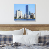 Uitzicht van Miami Skyline Canvas Afdruk (Insitu (Slaapkamer))