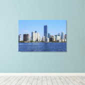 Uitzicht van Miami Skyline Canvas Afdruk (Insitu (Houten vloer))