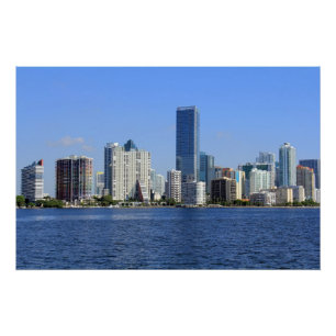 Uitzicht van Miami Skyline Perfect Poster