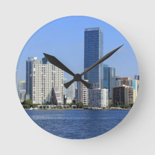 Uitzicht van Miami Skyline Ronde Klok