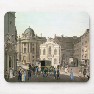 Uitzicht van Michaelerplatz met het Burgtheater Muismat