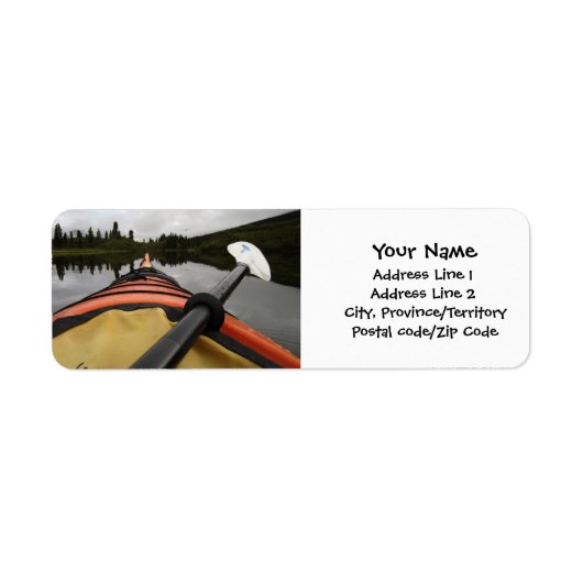 Uitzicht van mijn kajak etiket (Voorkant)