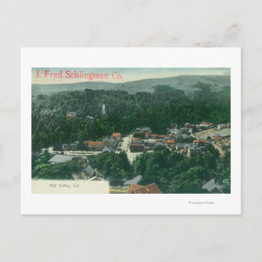 Uitzicht van Mill Valley-Mill Valley, CA Briefkaart (Voorkant)