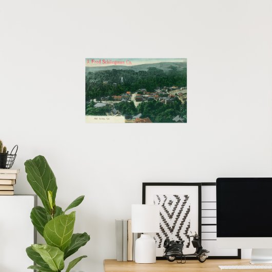 Uitzicht van Mill Valley-Mill Valley, CA Poster (Thuiskantoor)