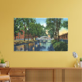 Uitzicht van Mills langs het Kanaal Canvas Afdruk (Insitu (Woonkamer))