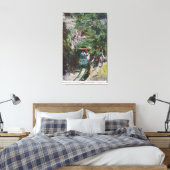 Uitzicht van Miner Exiting Tunnel Entrance to Gold Canvas Afdruk (Insitu (Slaapkamer))